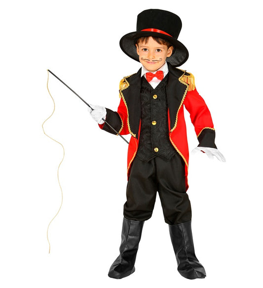 Ringmaster Tailcoat With Vest, Mock Shirt With Bow Tie, Pants, Boot Covers, Gloves