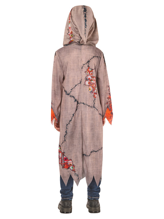 Pumpkin Goblin Kids Hooded Robe and Mask 2