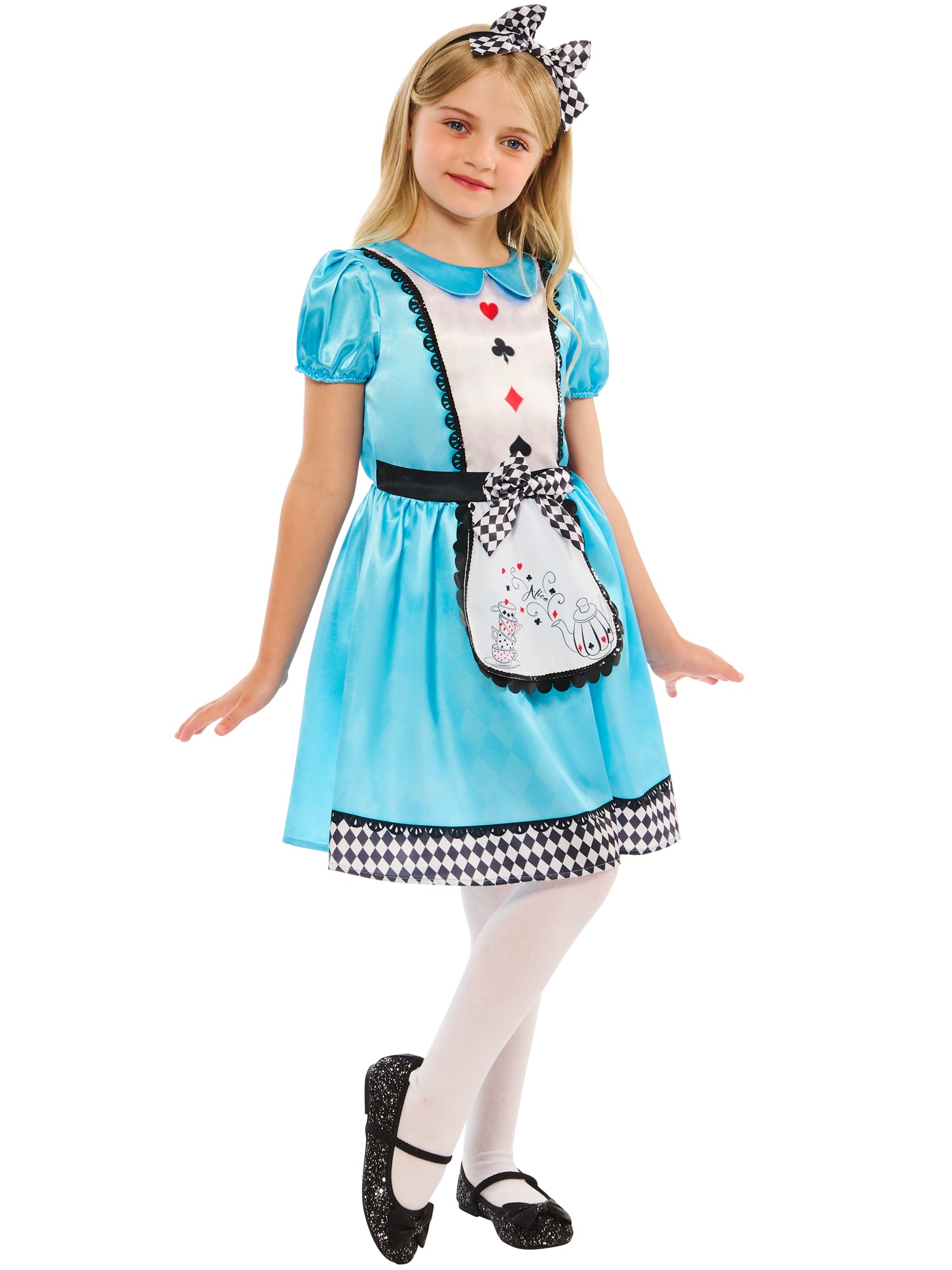 Alice in Wonderland Costume Blue Dress for Girls 3-4 Years