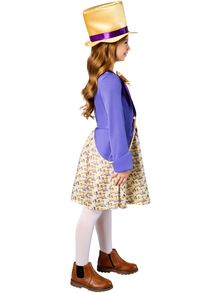 Willy Wonka Girl Chocolate Factory Costume Dress with Hat