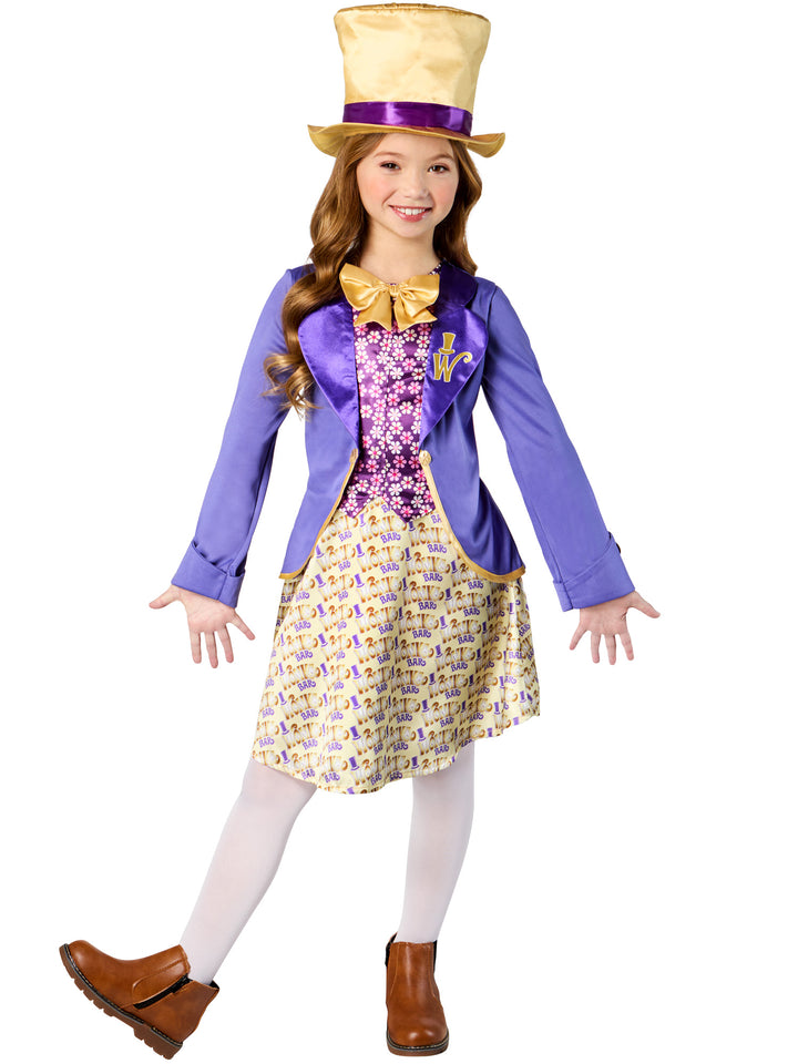 Willy Wonka Girl Chocolate Factory Costume Dress with Hat
