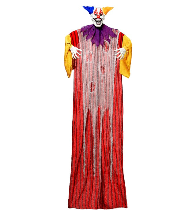 Creepy Clown With Intermittent Blinking Color Changing Led Light Eyes 232 Cm
