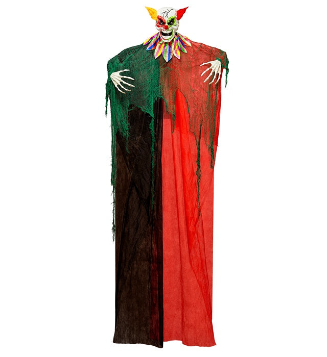 Sound Sensor Activated Creepy Clown With Blinking Led Light Eyes, Circus Music & Evil Laughter 240 Cm