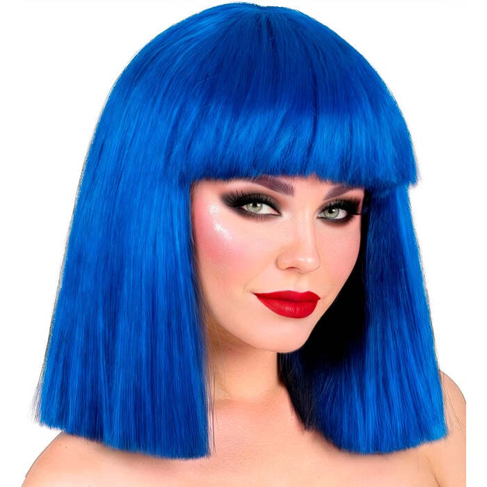 Blue Showgirl Wig In Box