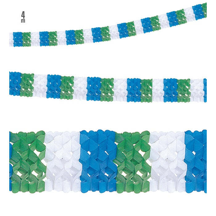 Tricolor Paper Garland Ø 18 Cm -4 M
