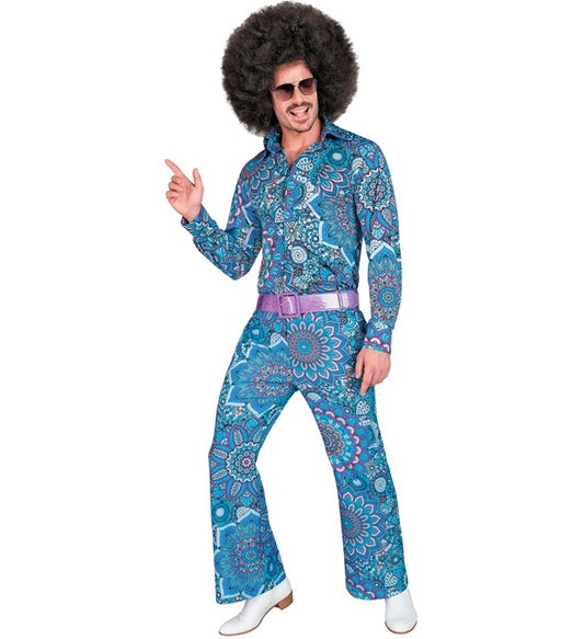 The 60S Fashion - Blue Mandala Pants