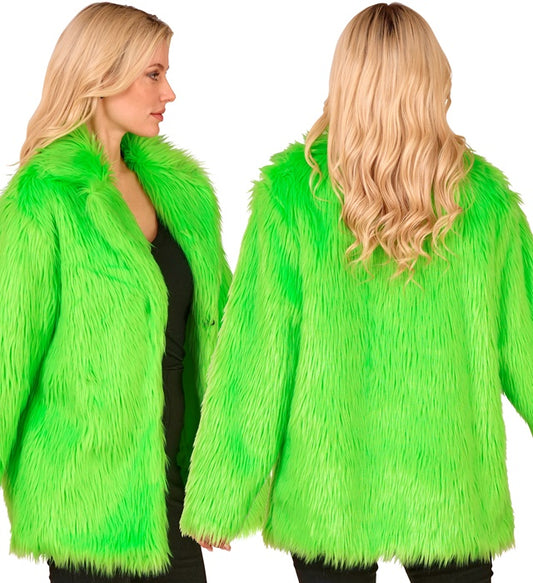 Neon Green Plush Jacket