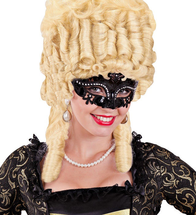 Black Venice Eyemask And Rhinestones