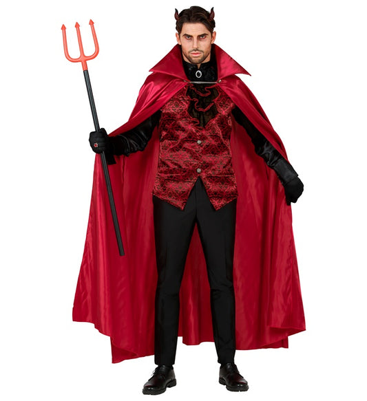 Devil Shirt With Vest & Jabot With Medallion, Cape, Gloves