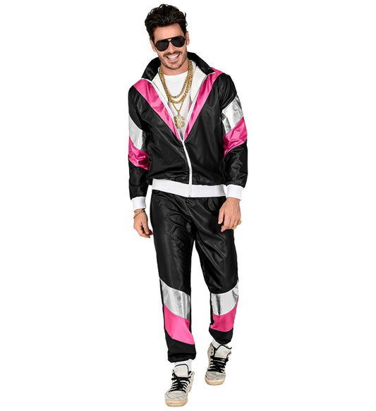80'S Shining Leatherlook Shell Suit Jacket, Pants