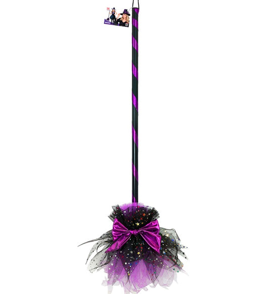 Broom Witch Purple 85 Cm