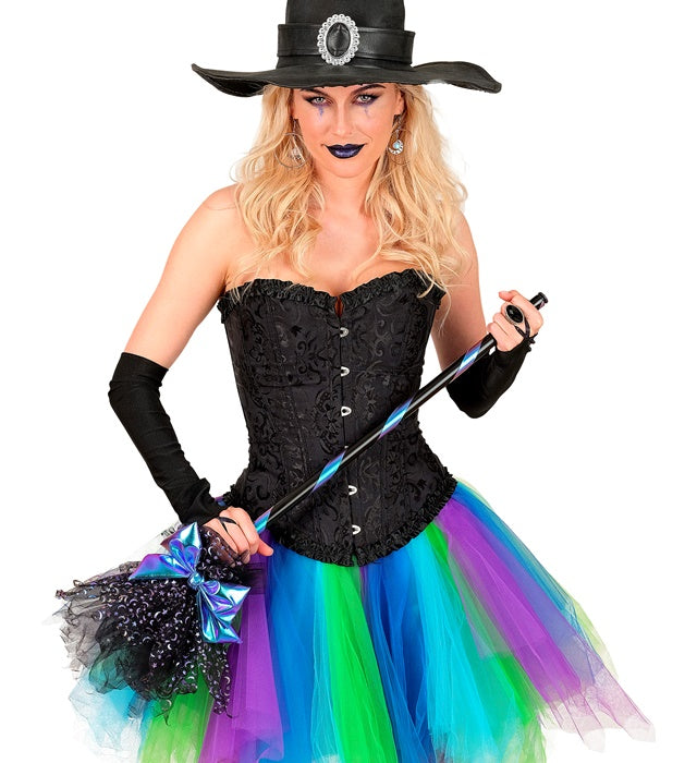 Broom Witch Blue 85 Cm