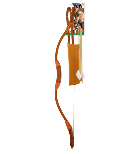 Bow And Arrow Set Bow 103 Cm, Quiver, 3 Arrows 53 Cm