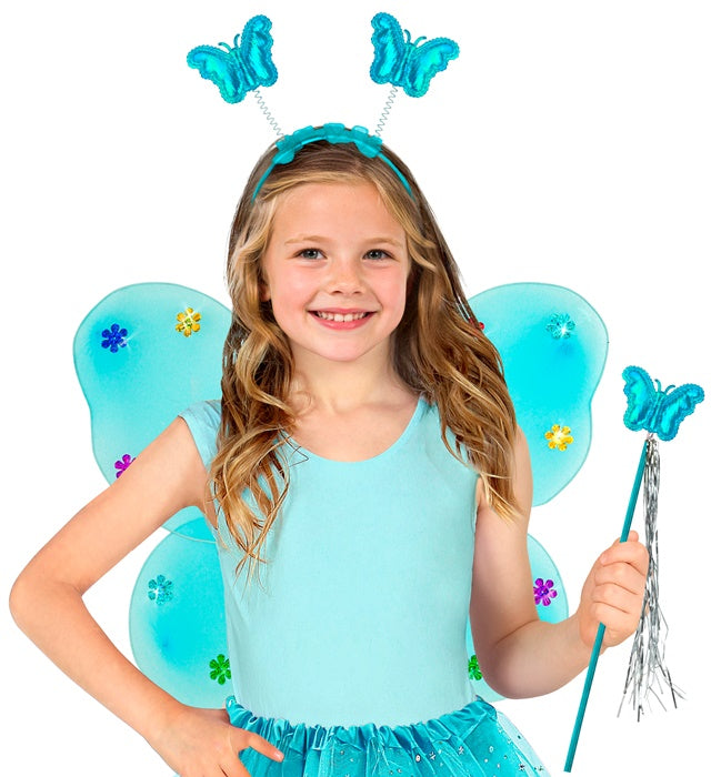Butterfly Set Azure Wings, Headpiece, Magic Wand