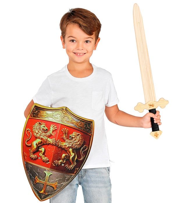 Shield Lionheart Wooden 50X32 Cm