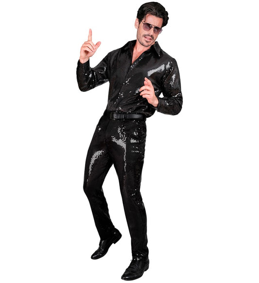 Party Fashion Pants Black Sequin Pants