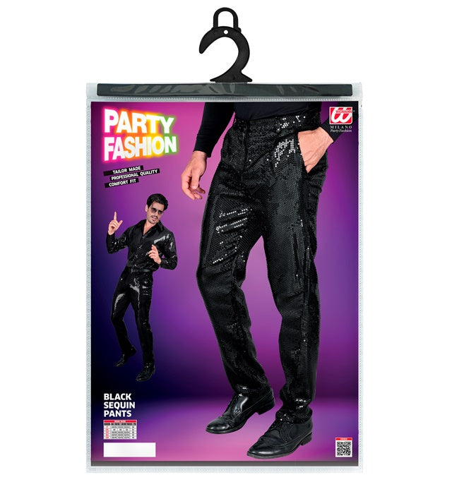 Party Fashion Pants Black Sequin Pants