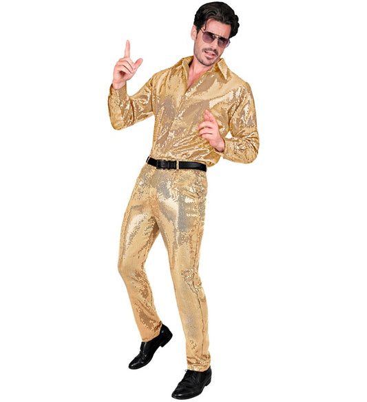 Party Fashion Pants Gold Sequin Pants
