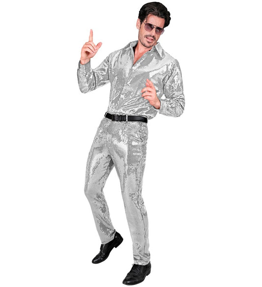 Party Fashion Pants Silver Sequin Pants