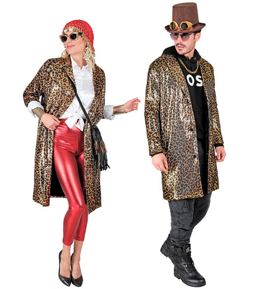 Party Fashion Coat Animalier Leopard Sequin Coat