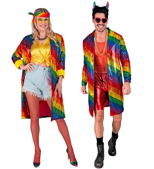Party Fashion Coat Rainbow Sequin Coat
