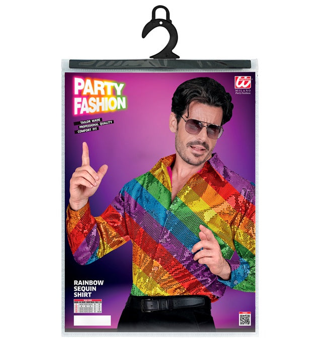 Party Fashion Shirt Rainbow Sequin Shirt