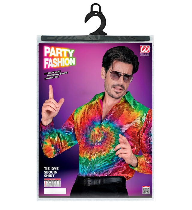 Party Fashion Shirt Tie Dye Sequin Shirt