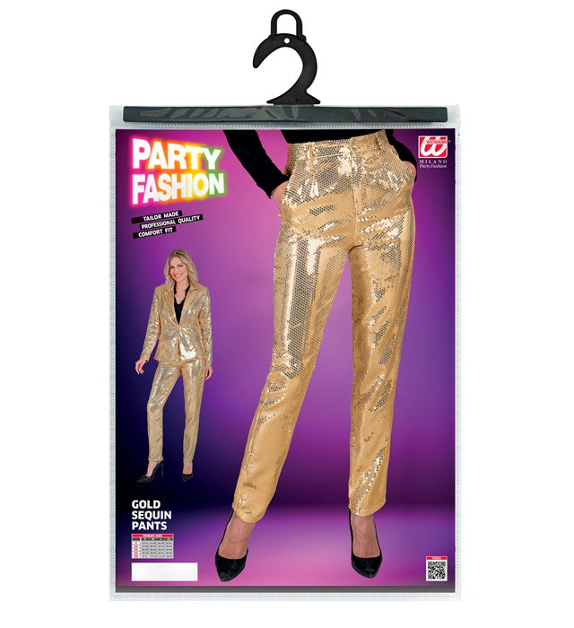 Party Fashion Pants Gold Sequin Pants