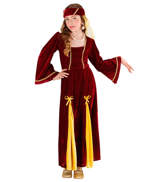 Medieval Princess Dress, Headpiece With Veil
