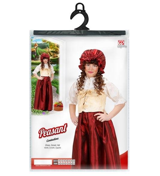 Peasant Girl Dress, Corset, Hat
