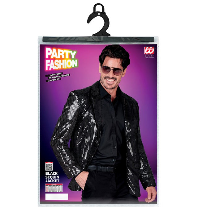 Party Fashion Jacket Black Sequin Jacket