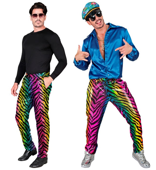 Party Fashion Pants Rainbow Animalier Tiger Sequin Pants