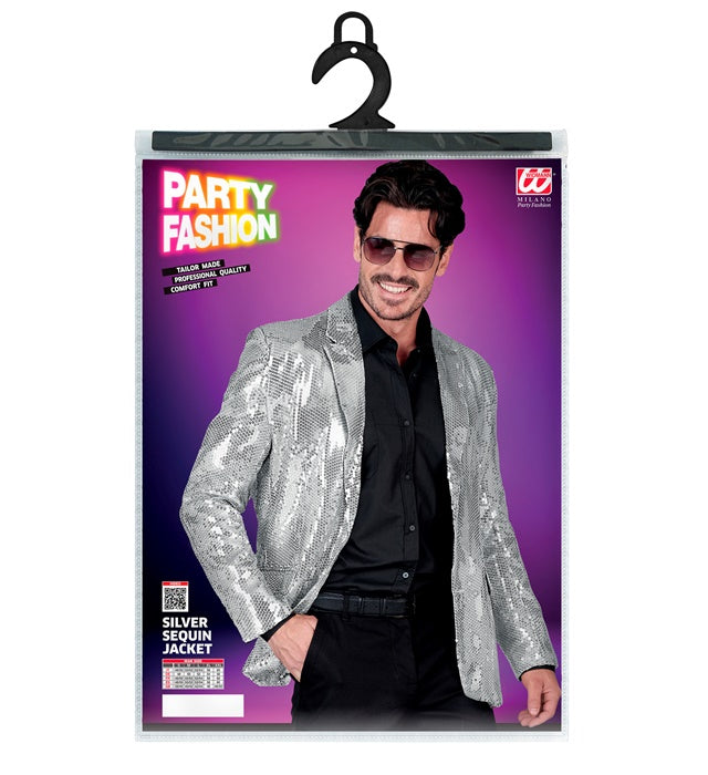 Party Fashion Jacket Silver Sequin Jacket