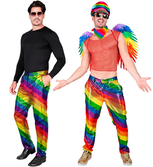 Party Fashion Pants Rainbow Sequin Pants