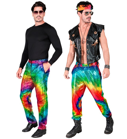 Party Fashion Pants Tie Dye Sequin Pants