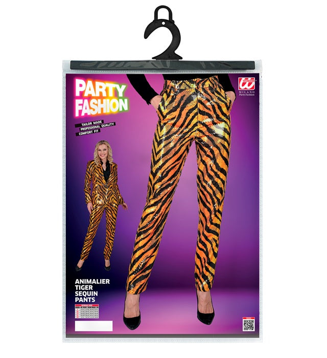 Party Fashion Pants Animalier Tiger Sequin Pants