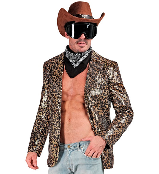 Party Fashion Jacket Animalier Leopard Sequin Jacket