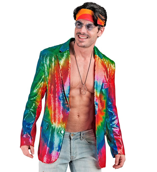 Party Fashion Jacket Tie Dye Sequin Jacket