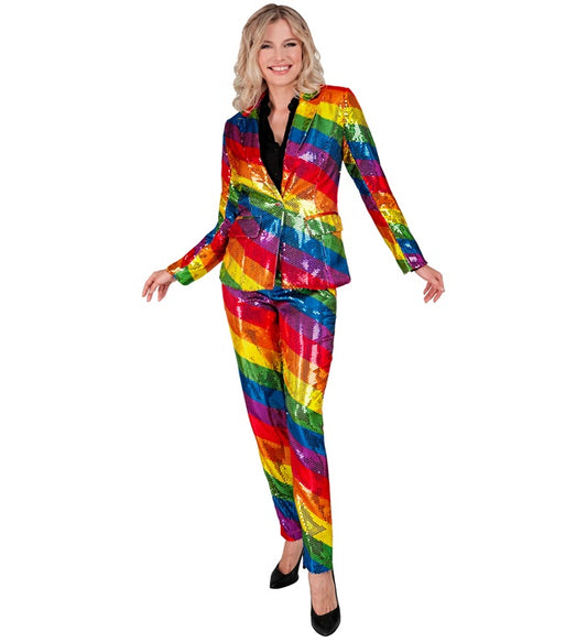 Party Fashion Pants Rainbow Sequin Pants