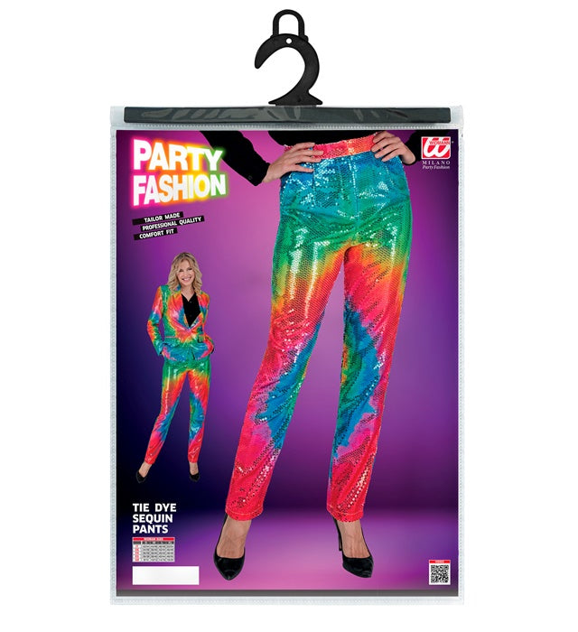 Party Fashion Pants Tie Dye Sequin Pants