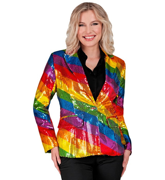 Party Fashion Jacket Rainbow Sequin Jacket