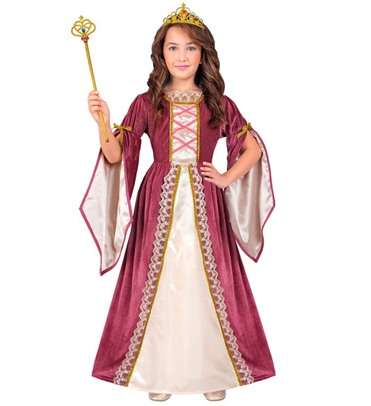 Medieval Princess Dress With Petticoat, Crown