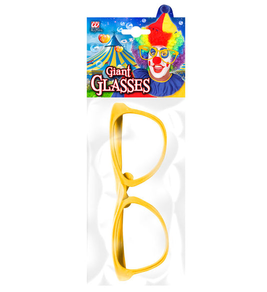 Yellow Giant Clown Glasses