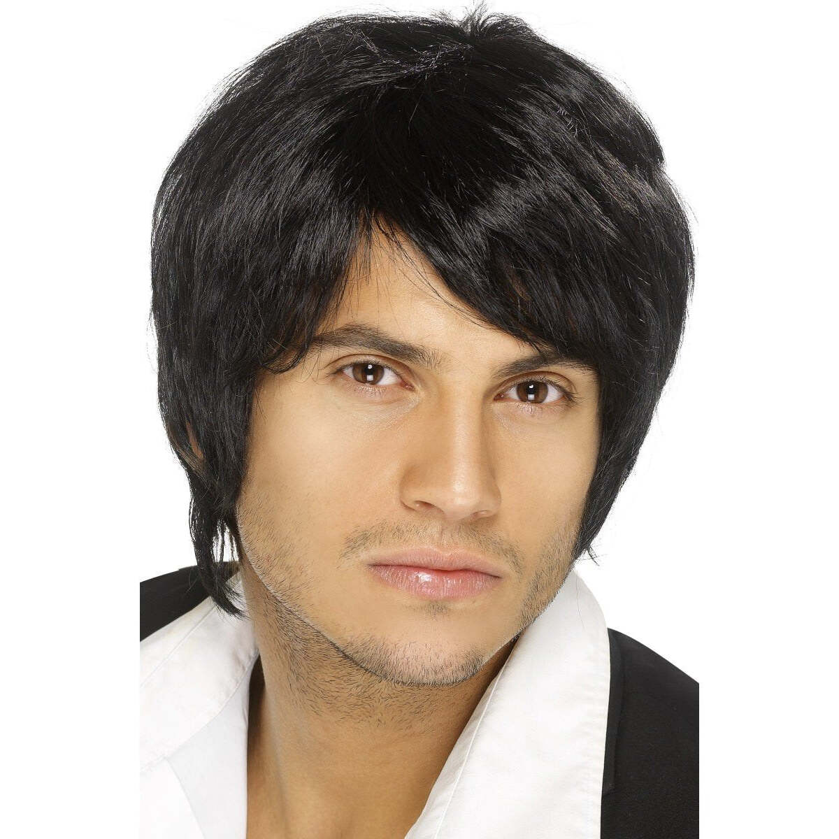 Short Style Black Boy Band Wig 1