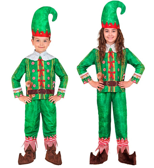 Santa'S Little Helper Elf Fast Costume Jacket, Pants, Hat