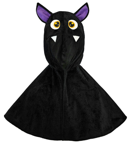 Plush Bat Hooded Poncho