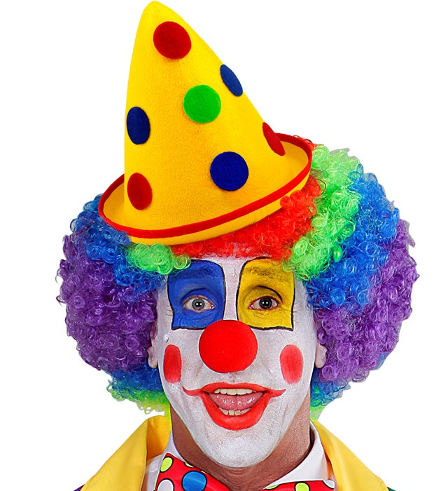 Yellow Dotted Cone Hat Felt