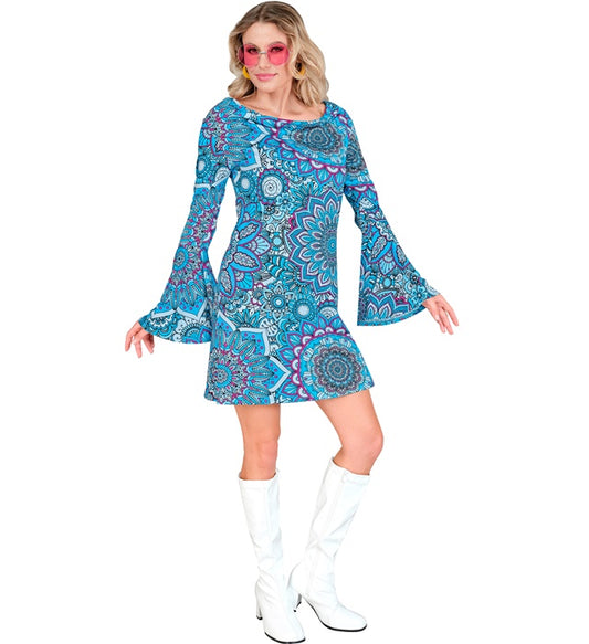 The 60S Fashion - Blue Mandala Dress