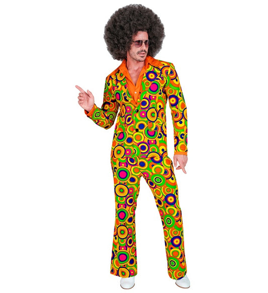 The 70S Groovy Style - Yellow Circles Jacket, Pants