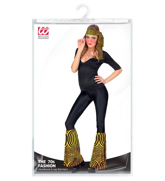 The 70S Disco Style - Golden Waves Headband & Leg Warmers